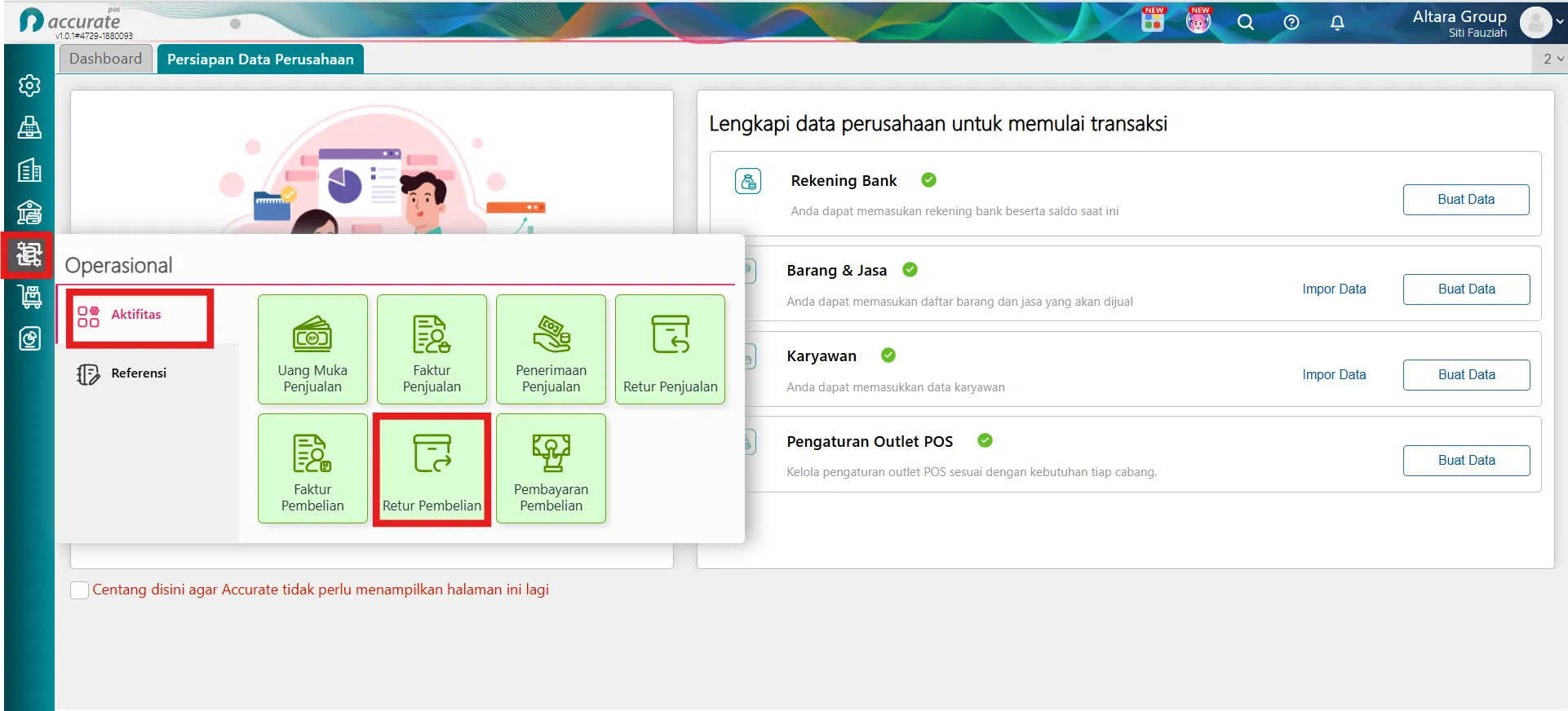 Retur Pembelian Accurate POS