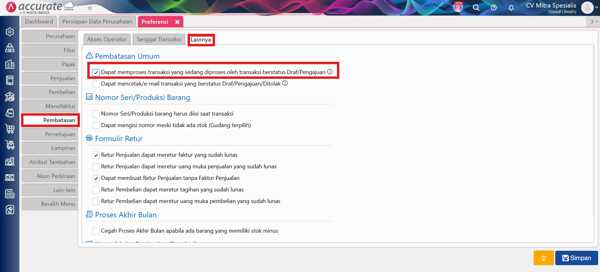 mengatasi error barang diproses lebih dari satu kali