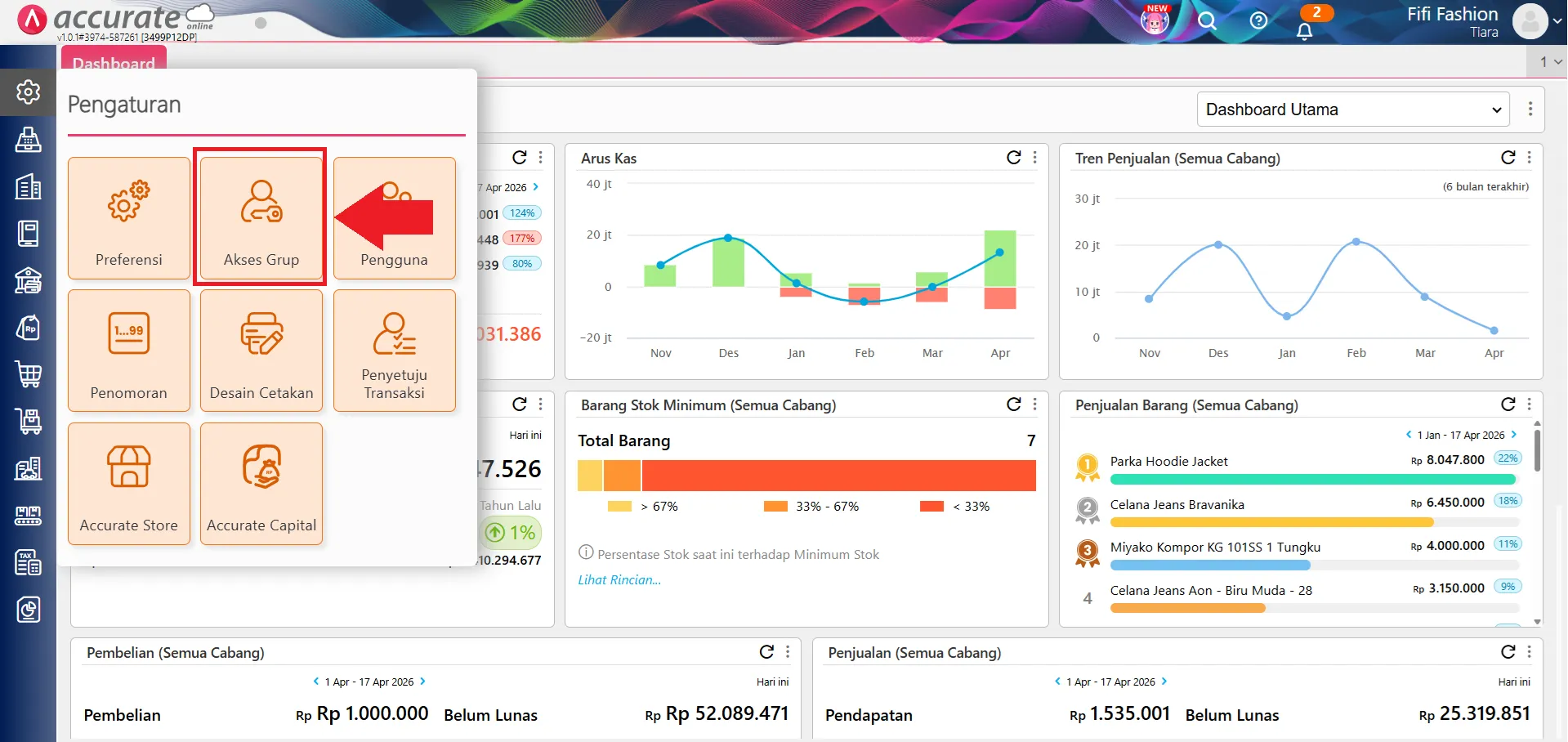 nama penjual tidak muncul