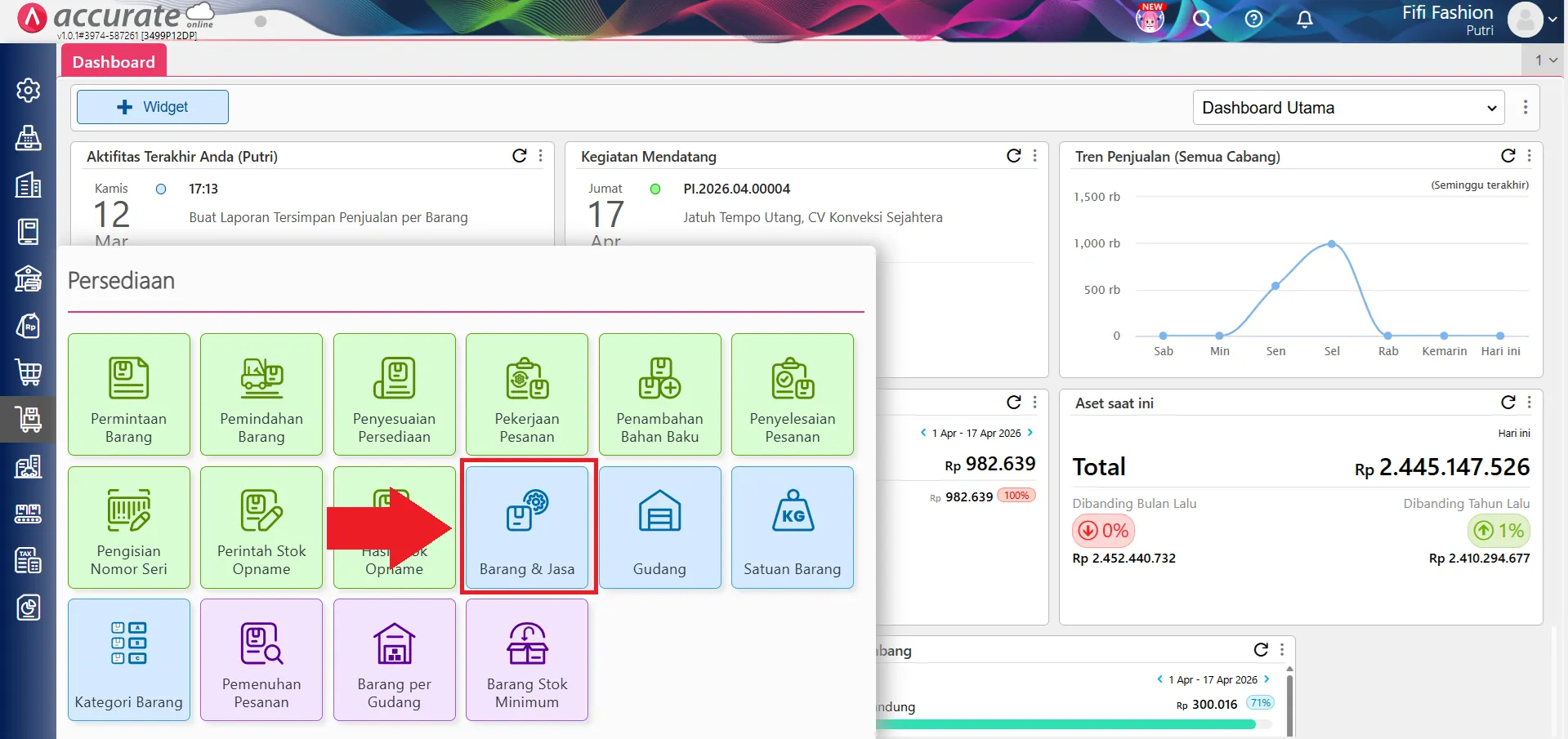 cara melihat harga jual mendatang