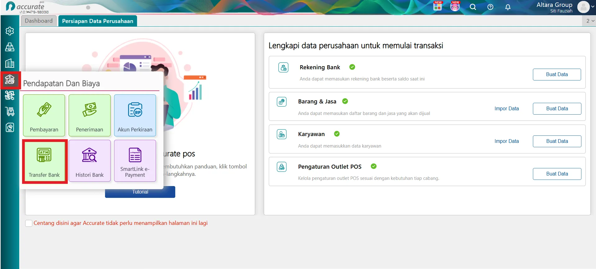 transfer antar rekening