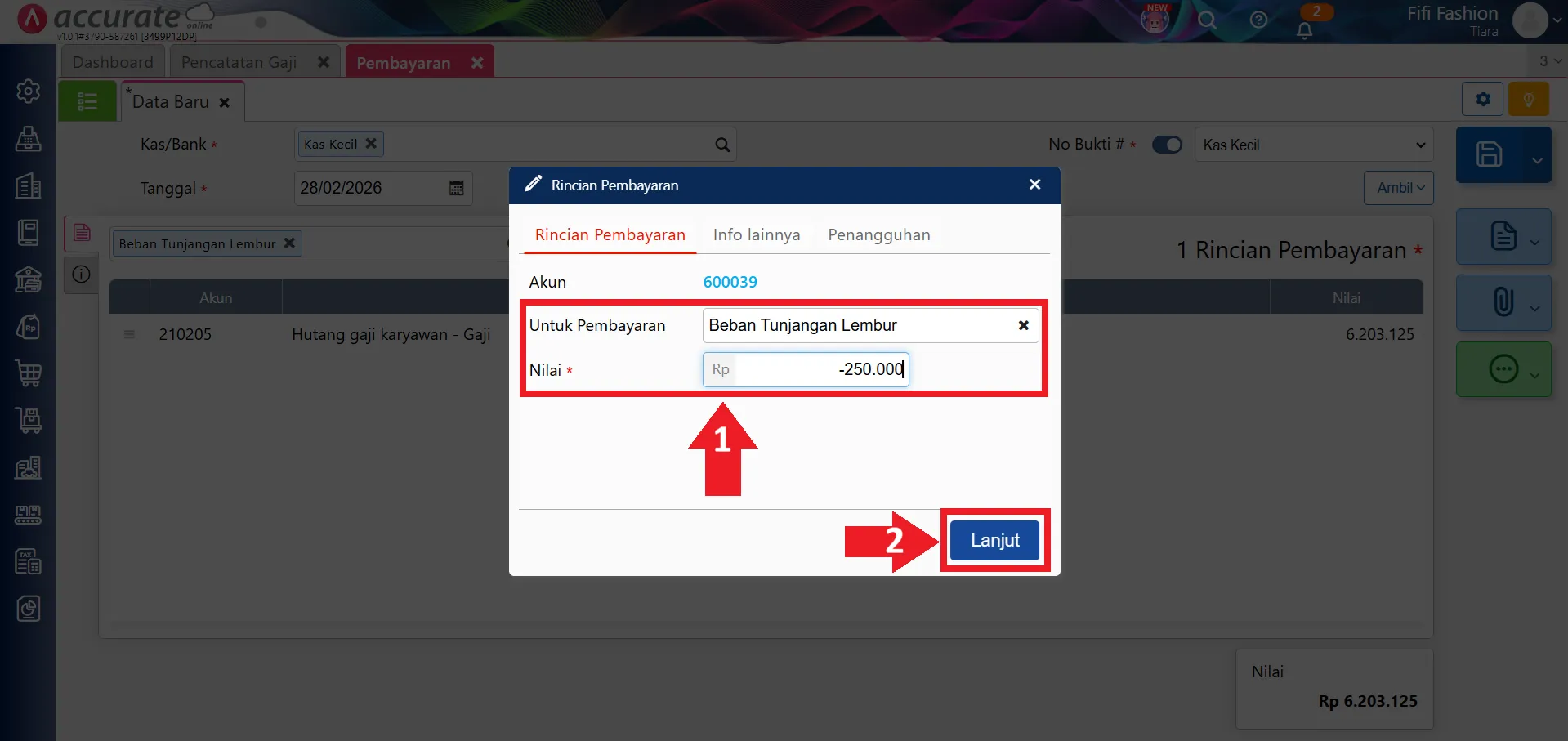 pencatatan lembur karyawan