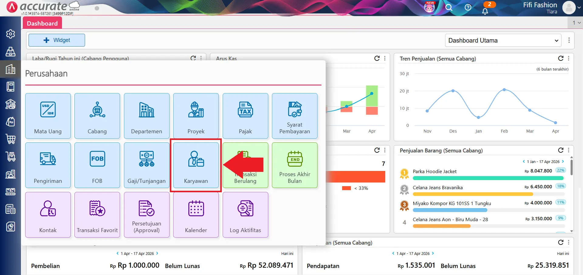 nama penjual tidak muncul