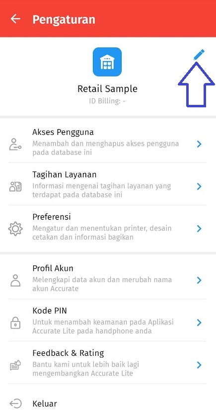 Cara Mengubah Informasi Database Di Accurate Lite - Accurate Help