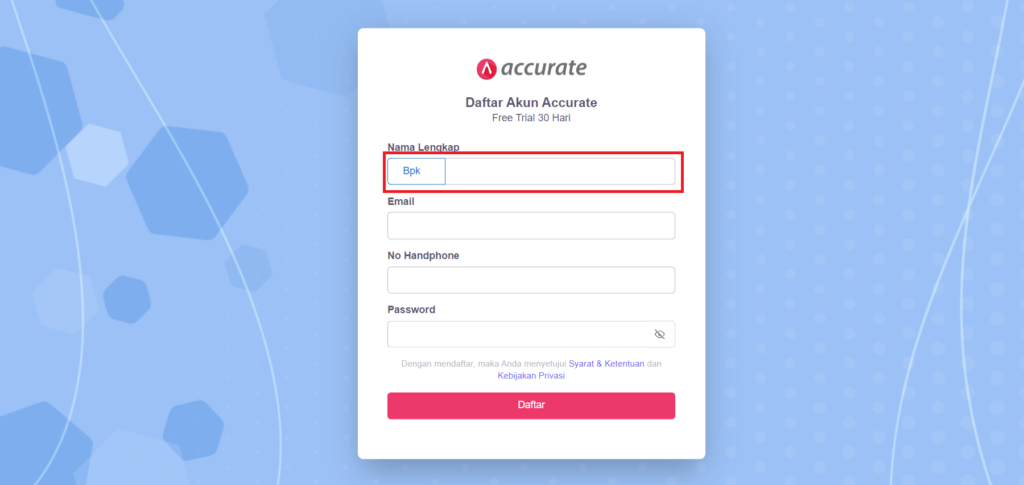 Cara Membuat Akun Accurate Online 3