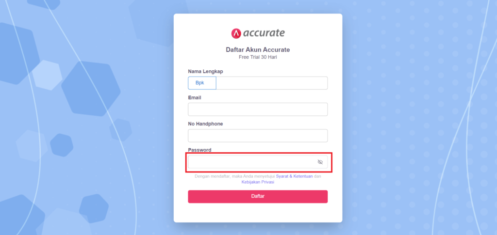 Cara Membuat Akun Accurate Online 5