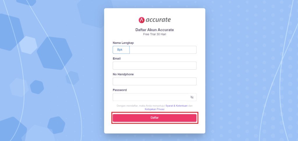 Cara Membuat Akun Accurate Online 7